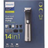 Philips 14-in-1 All-In-One Multigroom Series 7000 Ultimate Grooming Kit MG7745/15  Beard Trimmer, Hair Clipper, Body Hair Trimmer, Ear and Nose Hair Trimmer, Self-Sharpening Metal Blades with 14 Attachments - Imported from UK