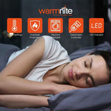 Warmnite Double 120x107cm Heated Under Blanket with Detachable Controller, 3 Heat Settings, Machine Washable & Overheat Protection - Imported from UK