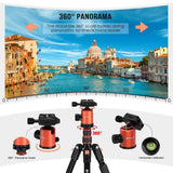 GEEKOTO 77’’ Camera Tripod for DSLR, Compact Aluminum Tripod with 360 Degree Ball Head and 8kgs Load for Travel and Work - Imported from UK