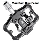 GEWAGE Mountain Bike Pedals Dual Function 9/16" Platform Bicycle Flat & Clipless Pedals Compatible with SPD for Road Mountain BMX Bike - Imported from UK