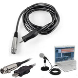 USB Microphone Cable 3M USB Male to 3-Pin XLR Female Microphone Studio Audio Mic Link Converter Cable for Karaoke Singing Instrument Recording - Imported from UK