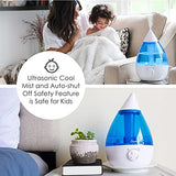 HOMETEK 3L Ultrasonic Cool Mist Humidifier High Output, Ultra Quiet, Auto Shut Off, Large Capacity Vaporizer - Imported from UK