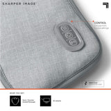 Sharper Image Heated Vibrating Pad for Neck Shoulder & Back with Adjustable Heat Levels, 5 Massage Modes for Pain & Stress Relief, Muscle Soreness Recovery, Comfort & Relaxation - Imported from UK