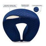 Amelia Neck Support Travel Pillow, Best Cushion with High Sides Easy Removable & Washable Cover Extremely Soft & Comfy Memory Foam Pillow - Imported from UK