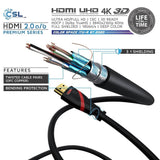 CSL 2M HD 4k Ultra High Speed HDMI Cable with Ethernet Gold Plated Connectors - Imported from UK