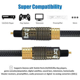 IBRA Muzil Gold 2M Digital Optical Cable Toslink / Audio Cable  Fiber Optic Cable Suitable for PS3, Sky, Sky HD, LCD, LED, Plasma, Blu-ray, AV Amps - Imported from UK