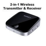 AUKEY Bluetooth 4.1 Transmitter & Receiver 2-in-1 Wireless Audio Adapter with S/PDIF - Imported from UK