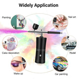 Little Fairy Oxygen Injector, Portable Mini Air Brush with Compressor Kit For Nail Art, Paint Painting, Crafts, Manicure, Cakes, 350Kpa Nano Sprayer Gun - Imported from UK