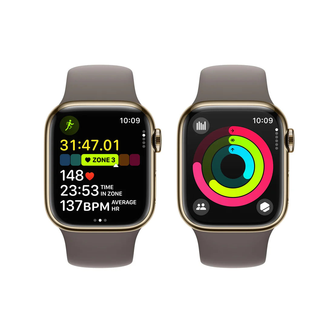 Apple Watch Series 9 GPS 45MM with Sports Band {Gold, Silver & Midnight Black} (Amazon High Copy) - Imported from UK