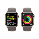 Apple Watch Series 9 GPS 45MM with Sports Band {Gold, Silver & Midnight Black} (Amazon High Copy) - Imported from UK