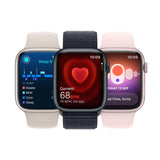 Apple Watch Series 9 GPS 45MM with Sports Band {Gold, Silver & Midnight Black} (Amazon High Copy) - Imported from UK
