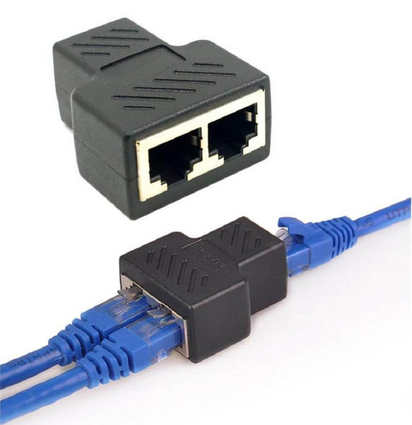 RJ45 Coupler Female Connector, 2 Way RJ45 Network Adapter Extender, LA ...