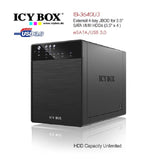 ICY BOX IB-3640SU3 External 4 Bay JBOD Enclosure for 3.5" SATA HDD - Imported from UK