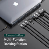 Baseus 11-In-1 Multifunctional Type-C Hub, Enjoyment Series intelligent HD Hub Adapter - Imported from UK