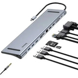Baseus 11-In-1 Multifunctional Type-C Hub, Enjoyment Series intelligent HD Hub Adapter - Imported from UK