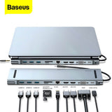 Baseus 11-In-1 Multifunctional Type-C Hub, Enjoyment Series intelligent HD Hub Adapter - Imported from UK