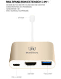 Baseus 3-in-1 Sharp Series Type-C To HDMI+HUB Adapter For MacBook - Imported from UK