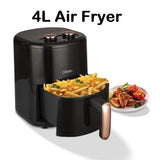 Clikon Airchef 4L Air Fryer with Adjustable Temperature Control Oil free Cooking Frying & Baking 1200W - Imported from UK