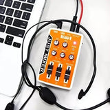 Maker Hart Just Mixer Mini 3 Stereo Channel Audio Mixer, Battery/USB Powered Portable Pocket Mixer (Orange) - Imported from UK