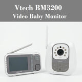 Vtech BM3200 video baby monitor set with a wired monitor receiver and a white wireless camera base