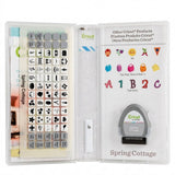 Cricut Spring Cottage stamp set in a clear plastic case
