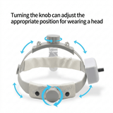 Adjustable headband with a control module 