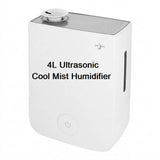 4L ultrasonic cool mist humidifier in white with a gray top panel