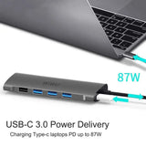 WIWU Alpha Ultimate 11-in-1 USB Type C Hub Adapter, 4K HDMI, 4xUSB A, VGA, LAN Ethernet, Micro SD, Audio - Imported from UK