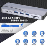 Amazon USB-C Hub 14-in-1 Triple Display USB C Docking Station with 2x HDMI, VGA, PD Port, Gigabit Ethernet, SD/TF Card Reader, 5x USB Ports, Type-C Port, 3.5mm Audio - Imported from UK