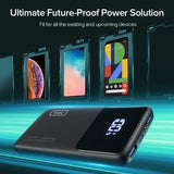 INIU 10500mAh Power Bank 20W Fast Charging Portable Charger with Phone Holder, External Battery Pack - Imported from UK