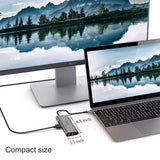 WIWU Alpha Ultimate 11-in-1 USB Type C Hub Adapter, 4K HDMI, 4xUSB A, VGA, LAN Ethernet, Micro SD, Audio - Imported from UK