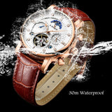 KINYUED Men Automatic Mechanical Watch, Luxury Brand Self-Wind Stainless Steel 30M Waterproof Sports Watch - Imported from UK