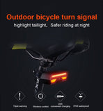 Bicycle Intelligent Turn Signal Tail Light with Wireless Remote, Safety Brake & Warning Light, 2200mAh - Imported from UK