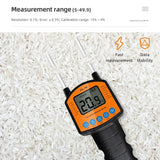 Grain Moisture Meter Digital with Voice, Moisture Tester Hygrometer, Use for Paddy, Wheat, Corn, Barley, Rice, Sorghum, Feed, Rapeseed, Seed melon, Sesame, Soymeal, Soybean, Peanut, Seeds, Cotton, Beans etc - Imported from UK