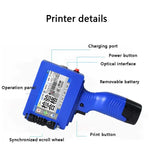 SEAAN Handheld TIJ Inkjet Printer with 4.3" Touch Screen, Smart Coding Machine Automatic Laser Printer for Printing Food Production Date Carton Barcode Price Tag Number - Imported from UK