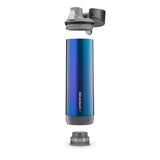HidrateSpark PRO 21oz Smart Water Bottle, Insulated Stainless Steel, Tracks Water Intake with Bluetooth, LED Glow Reminder When You Need to Drink, Chug Lid - Imported from UK