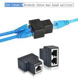 RJ45 Coupler Female Connector, 2 Way RJ45 Network Adapter Extender, LAN Connector, Suitable for Cat5 Cat6 Ethernet - Imported from UK