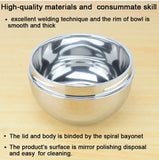 Apple Shape Lunch Box, 1000ml Double Wall Stainless Steel Lunch Box with Handle, Fast Food Container - Imported from UK