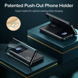 INIU 10500mAh Power Bank 20W Fast Charging Portable Charger with Phone Holder, External Battery Pack - Imported from UK