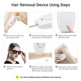 IPL Hair Removal Device, Permanent  Laser Hair Remover with 5 Energy Level, 500,000 Flashes for Women & Men for Facial Legs Arms Whole Body - Imported from UK