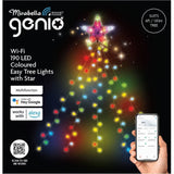 Mirabella Genio Wi-Fi 6ft/1.83m 190 LED Colored Easy Tree Lights with Star - Imported from UK