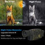 Night Vision Monocular 4K 36MP UHD Digital Infrared Rechargeable Night Vision Goggle with 1.5" TFT LCD Screen for Bird Watching Hunting Camping - Imported from UK