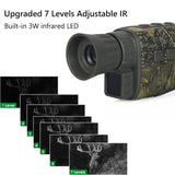 Night Vision Monocular 4K 36MP UHD Digital Infrared Rechargeable Night Vision Goggle with 1.5" TFT LCD Screen for Bird Watching Hunting Camping - Imported from UK