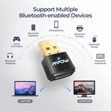 Mpow Bluetooth 5.1 USB Adapter USB Transmitter A& Receiver 2-in-1 Bluetooth Dongle - Imported from UK