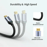 CHOETECH USB-C To HDMI Cable With 60W Power Delivery Charging Port, 1.8m6ft - Imported from UK