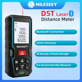 MiLESEEY 100M Laser Distance Meter With 2 Spirit Level Bubbles, ±2mm Accuracy, 2" LCD Backlight, Pythagorean Mode, Measure Distance, Area/Volume Calculation - Imported from UK