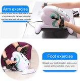 Electric Mini Exercise Bike Motorized Pedal Exerciser with Remote LCD Display, Fitness Bike to Exercise Arms/Legs - Imported from UK