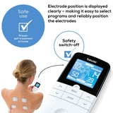 Beurer EM49 PainFree Digital TENS & EMS Unit, 3-in-1 Pain Relief, Rehabilitation & Massage With 70 Training Programmes 2 channels & 4 Self-Adhesive Electrodes - Imported from UK