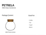 Petrela Unihom Glass Jar with Cork Lid 400ml - Imported from UK