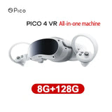 PICO 4 All-in-One VR Headset 90Hz 4K+ Super-Vision Display, 6DOF Positioning System, 8GB + 128GB Storage, 360° Surround Stereo Speakers, BT & Wi-Fi 6 5GHz, 5300mAh Battery - Imported from UK